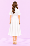 The Weekday Belted Shirt Dress – White – back – ELVÉRA women's office wear Malaysia
