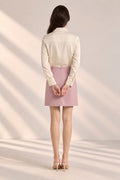 Soft Pleated Skirt – back – ELVÉRA women's office wear Malaysia