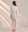 Soft Pleated Skirt – back colour 2 – ELVÉRA women's office wear Malaysia
