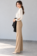The Piped Collar Blouse – side profile – ELVÉRA women's office wear Malaysia