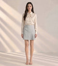 Soft Pleated Skirt – front colour 2 – ELVÉRA women's office wear Malaysia