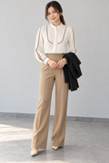 The Piped Collar Blouse – front – ELVÉRA women's office wear Malaysia