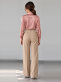 Liquid Satin Shirt – pink back – ELVÉRA women's office wear Malaysia
